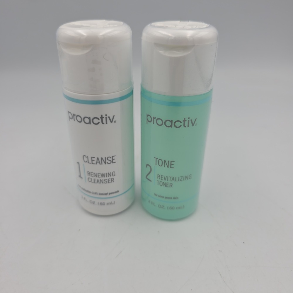 Proactiv Step 1 and 2 Cleanse & Tone Bottles 2 Oz Each Sealed EXP O9/2026